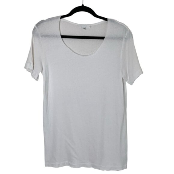 Aritzia Community Cotton T-shirt Tee short sleeve Crewneck Casual Basic White - Picture 4 of 11